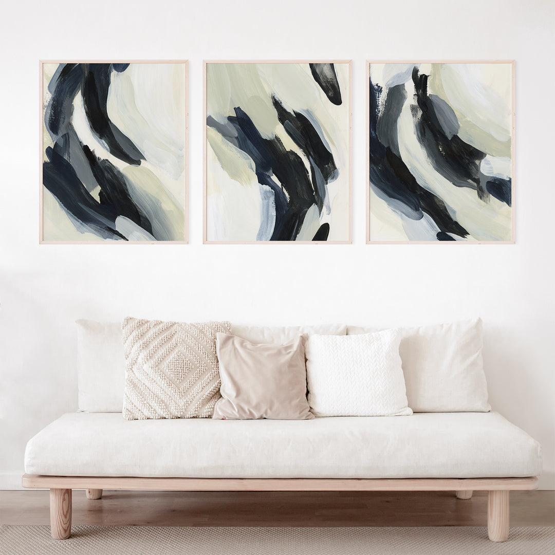 Neutral Flow Session - Set of 3  - Art Prints or Canvases - Jetty Home