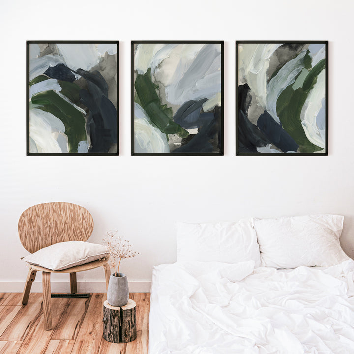 Abstracted Flood - Set of 3  - Art Prints or Canvases - Jetty Home