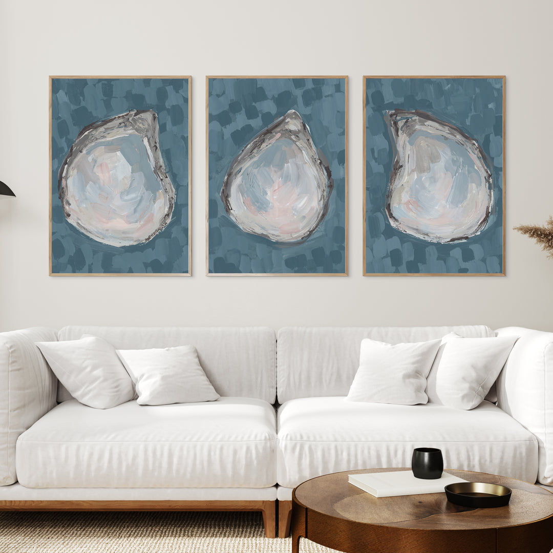 Oyster Serenade - Set of 3  - Art Prints or Canvases - Jetty Home