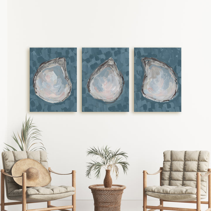 Oyster Serenade - Set of 3  - Art Prints or Canvases - Jetty Home