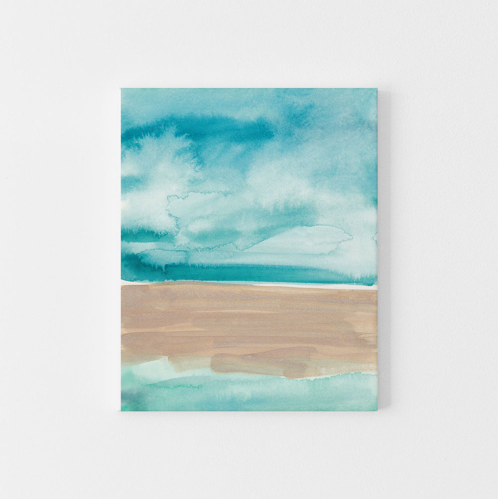 Abstract Beach Ocean Painting Watercolor Wall Art Print or Canvas - Jetty Home