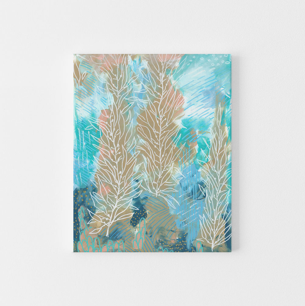 Modern Underwater Ocean Painting Wall Art Print or Canvas - Jetty Home