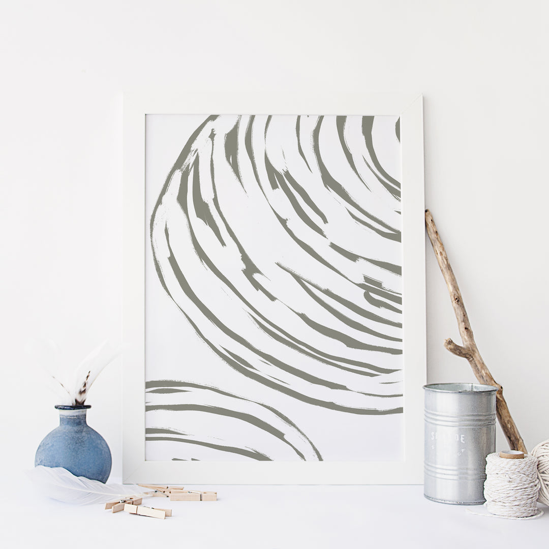 "Modern Seashell Study 6" Beach Illustration - Art Print or Canvas - Jetty Home