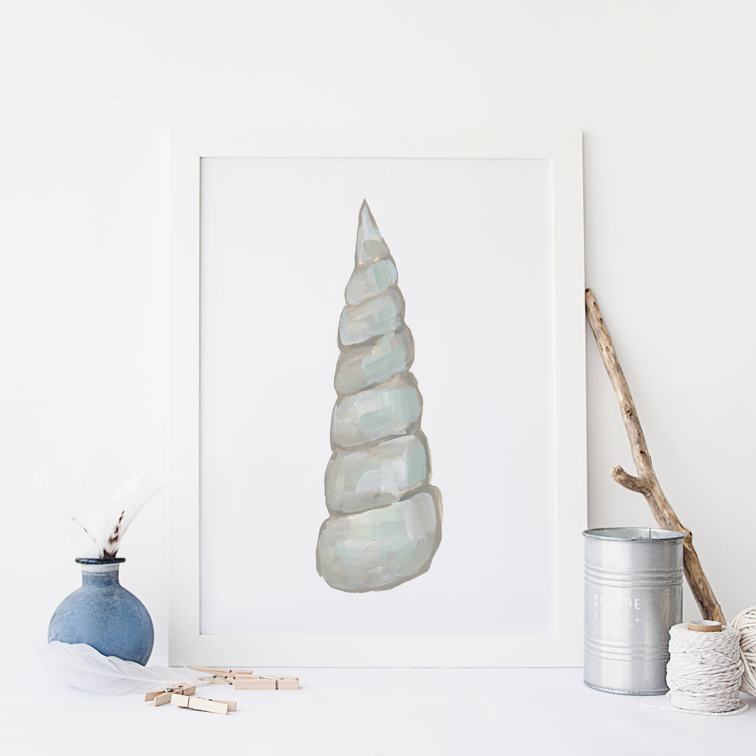 "Seashell Painting 4" Neutral Beach - Art Print or Canvas - Jetty Home