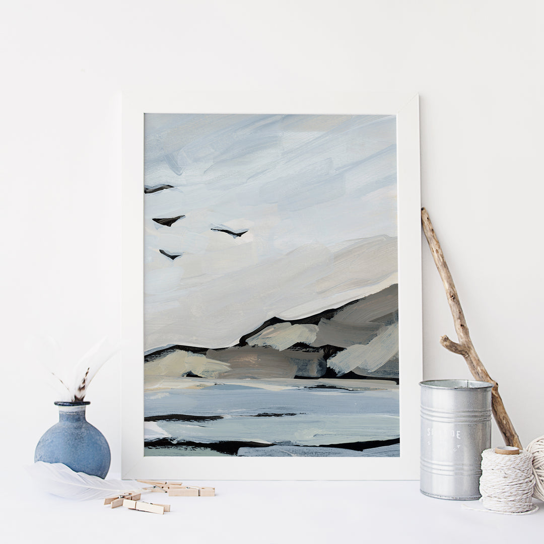 "Fly Away" Coastal Ocean Painting - Art Print or Canvas - Jetty Home