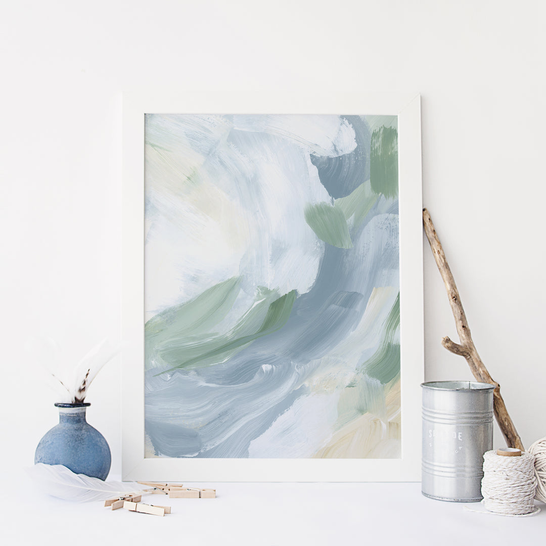 "Streamline" Coastal Ocean Painting - Art Print or Canvas - Jetty Home