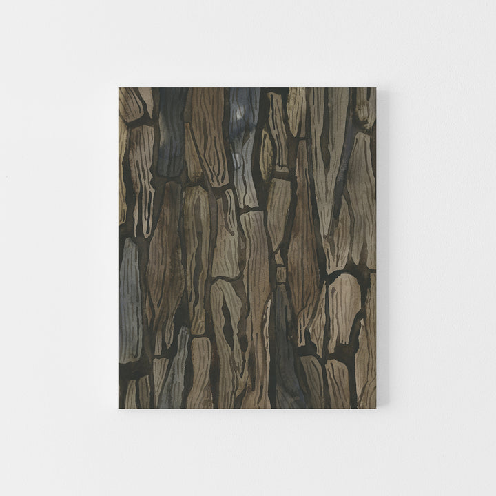 Watercolor Tree Bark Painting Wall Art Print or Canvas - Jetty Home