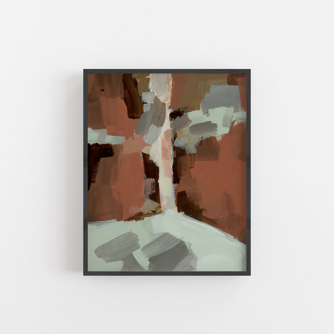 Slot Canyon Desert Landscape Mint Sage and Dusty Pink Modern Wall Art Print or Canvas - Jetty Home