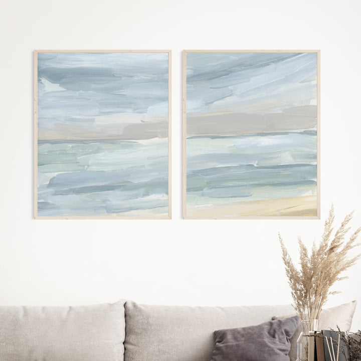 Summer Oceanscape - Set of 2  - Art Prints or Canvases - Jetty Home