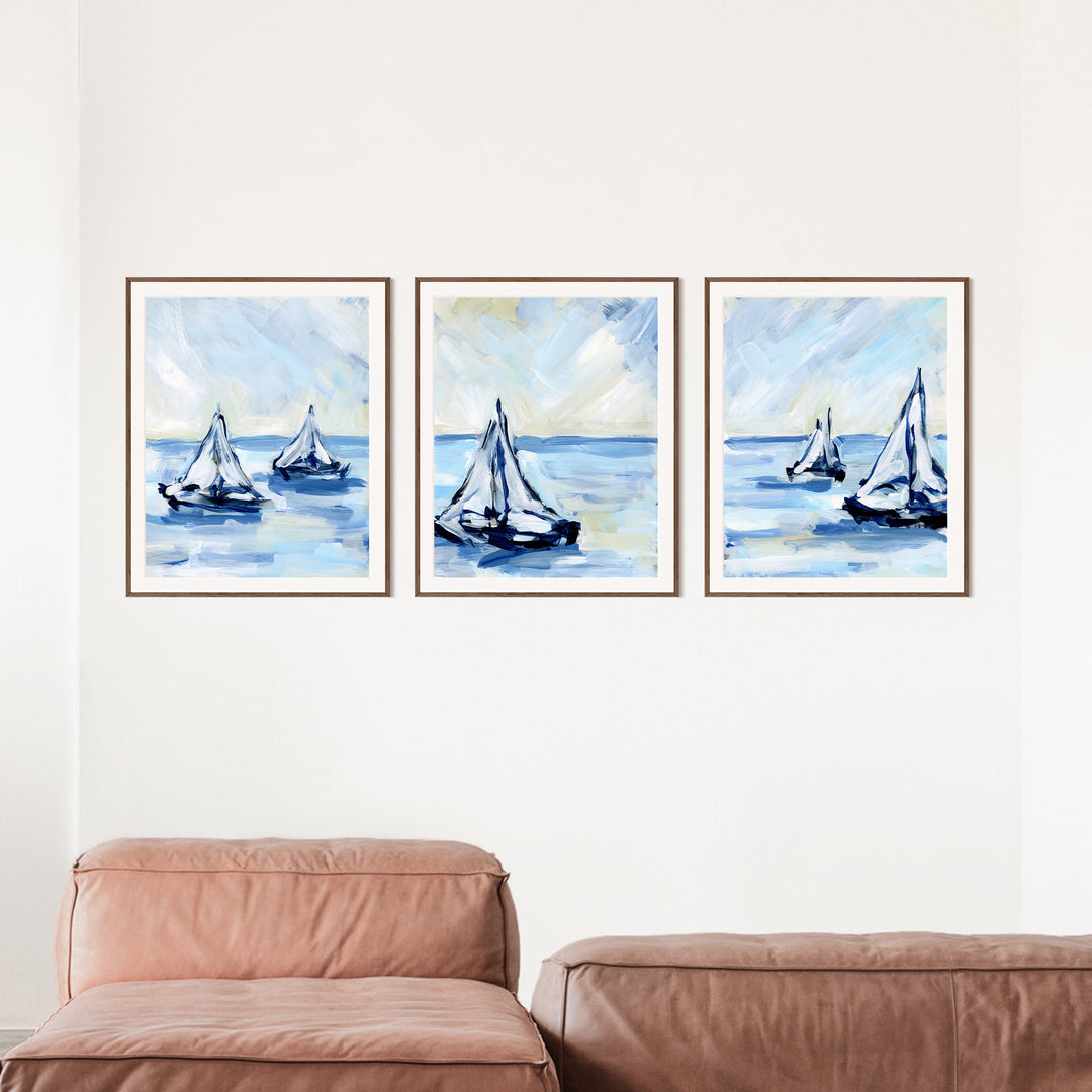 An Atlantic Sail - Set of 3 - Art Prints or Canvases