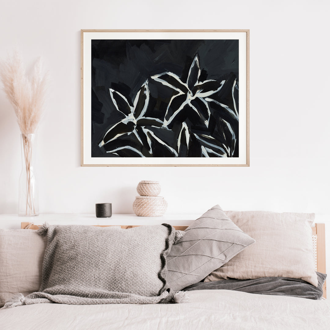 Black & Cream Lilies  - Art Print or Canvas - Jetty Home