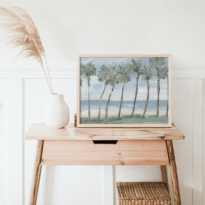 Beach Palm Row  - Art Print or Canvas - Jetty Home