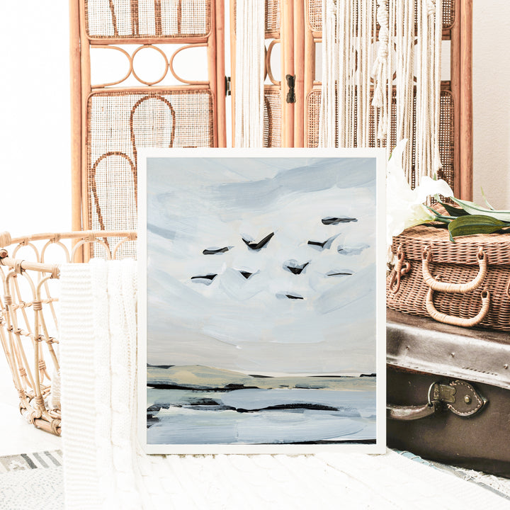 Gulls in the Wind  - Art Print or Canvas - Jetty Home