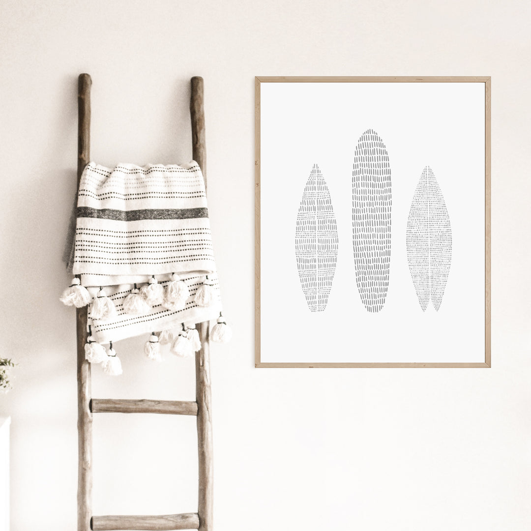 Surfboard Trio  - Art Print or Canvas - Jetty Home
