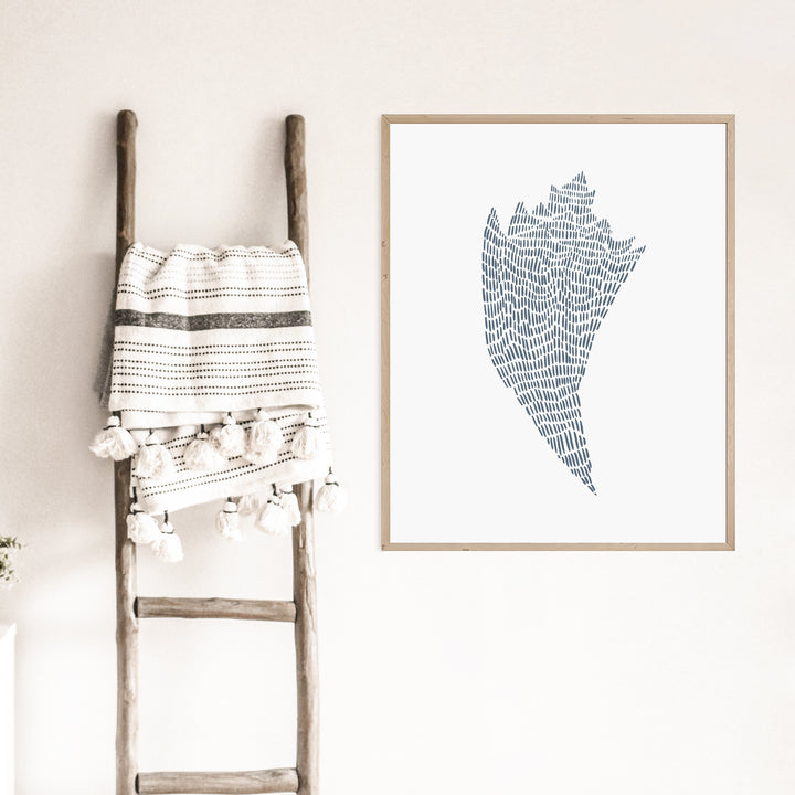Minimalist Conch Shell  - Art Print or Canvas - Jetty Home