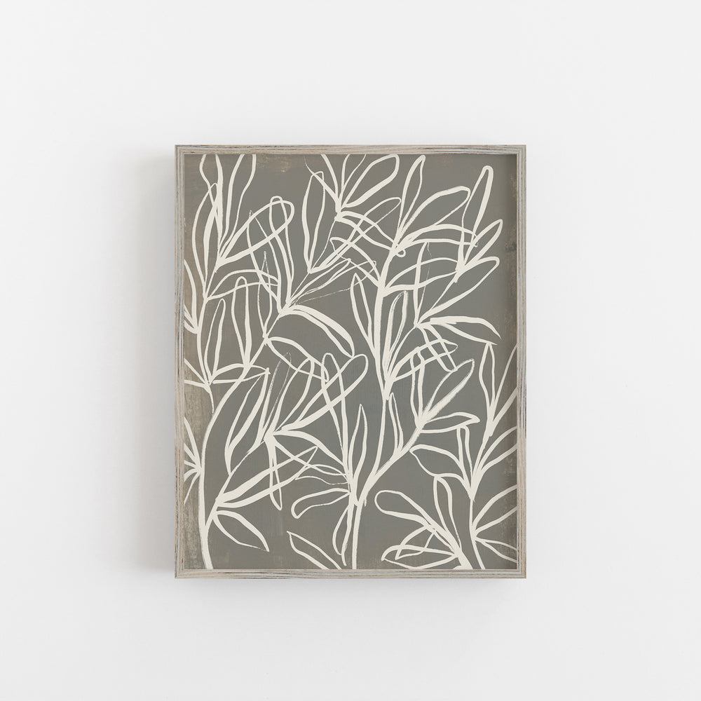 Florals on Gray, No. 1 - Art Print or Canvas - Jetty Home