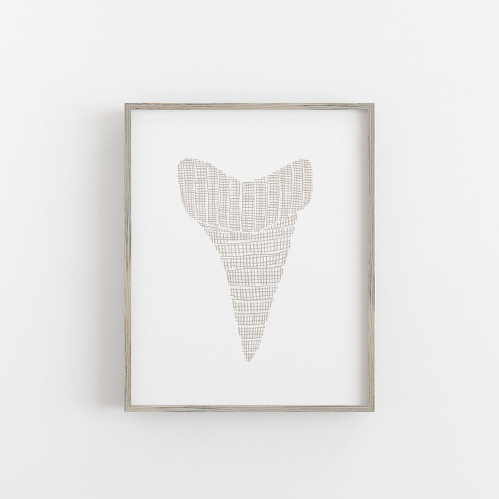 Woven Shark Tooth Illustration, No. 1 - Art Print or Canvas - Jetty Home