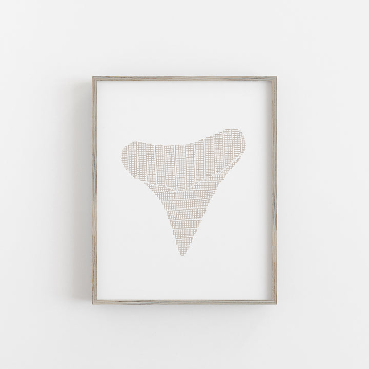 Woven Shark Tooth Illustration, No. 2 - Art Print or Canvas - Jetty Home