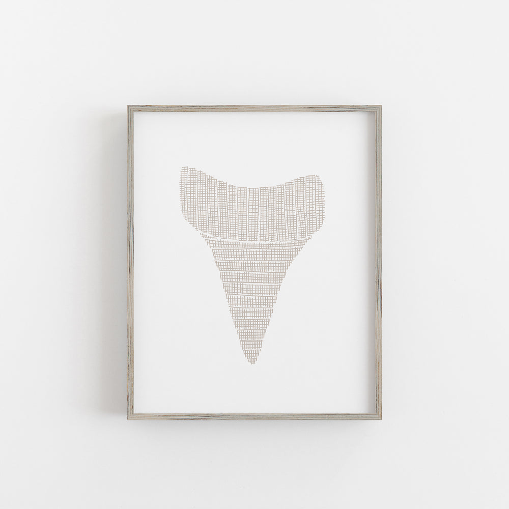 Woven Shark Tooth Illustration, No. 3 - Art Print or Canvas - Jetty Home