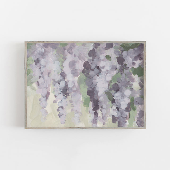 Sunned Wisteria - Modern Floral Painting Farmhouse Decor by Jetty Home - Framed View 2