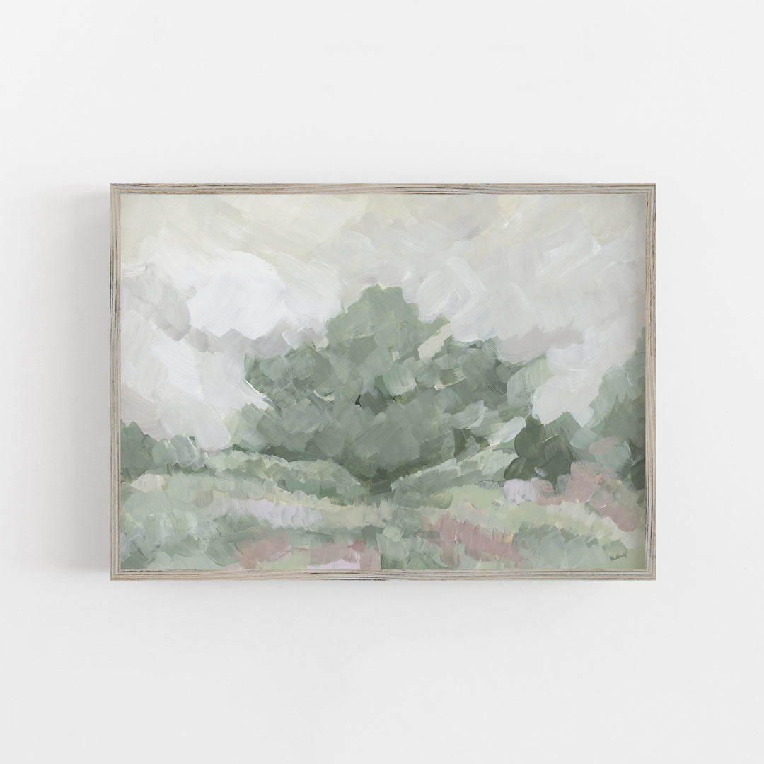 The Lonely Oak - Farmhouse Rustic Landscape Artwork by Jetty Home - Framed View 2