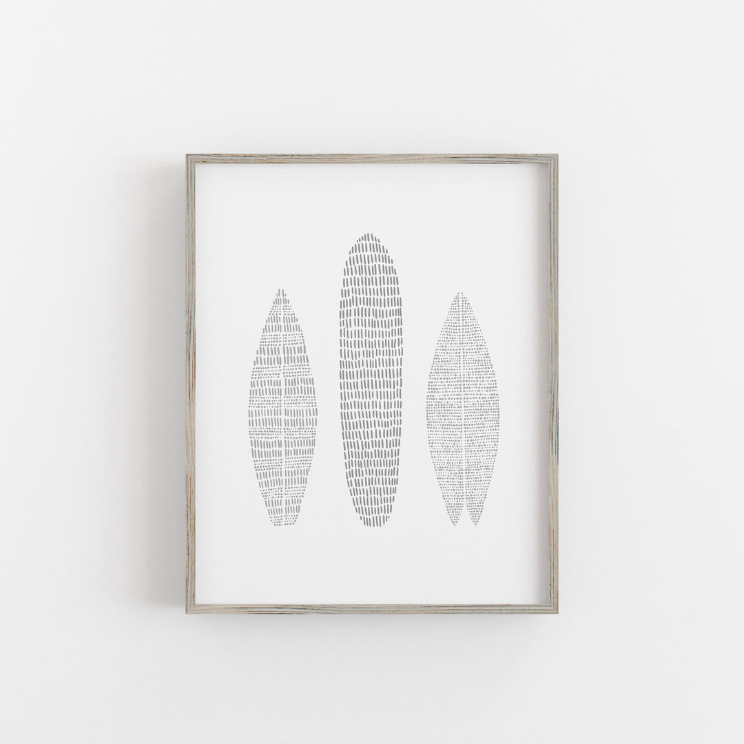 "Surfboard Trio" Modern Illustration - Art Print or Canvas - Jetty Home
