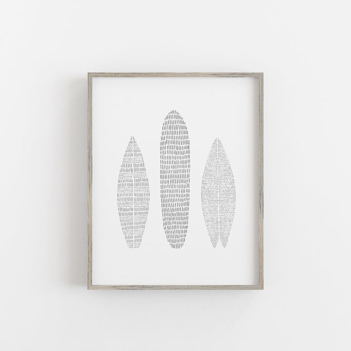 "Surfboard Trio" Modern Illustration - Art Print or Canvas - Jetty Home