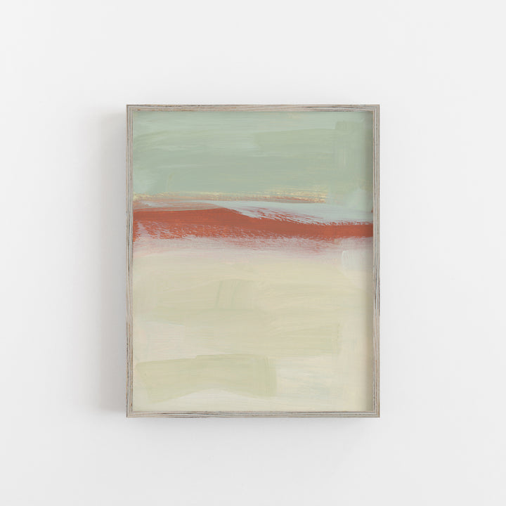 Abstract Bold Pink, Beige and Green Modern Contemporary Painting Wall Art Print or Canvas - Jetty Home
