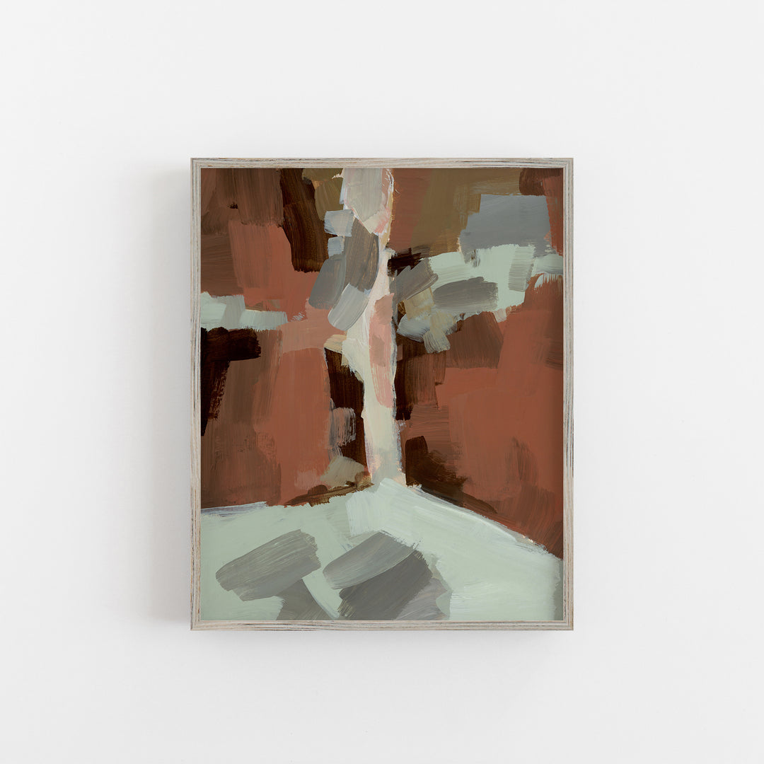 Slot Canyon Desert Landscape Mint Sage and Dusty Pink Modern Wall Art Print or Canvas - Jetty Home