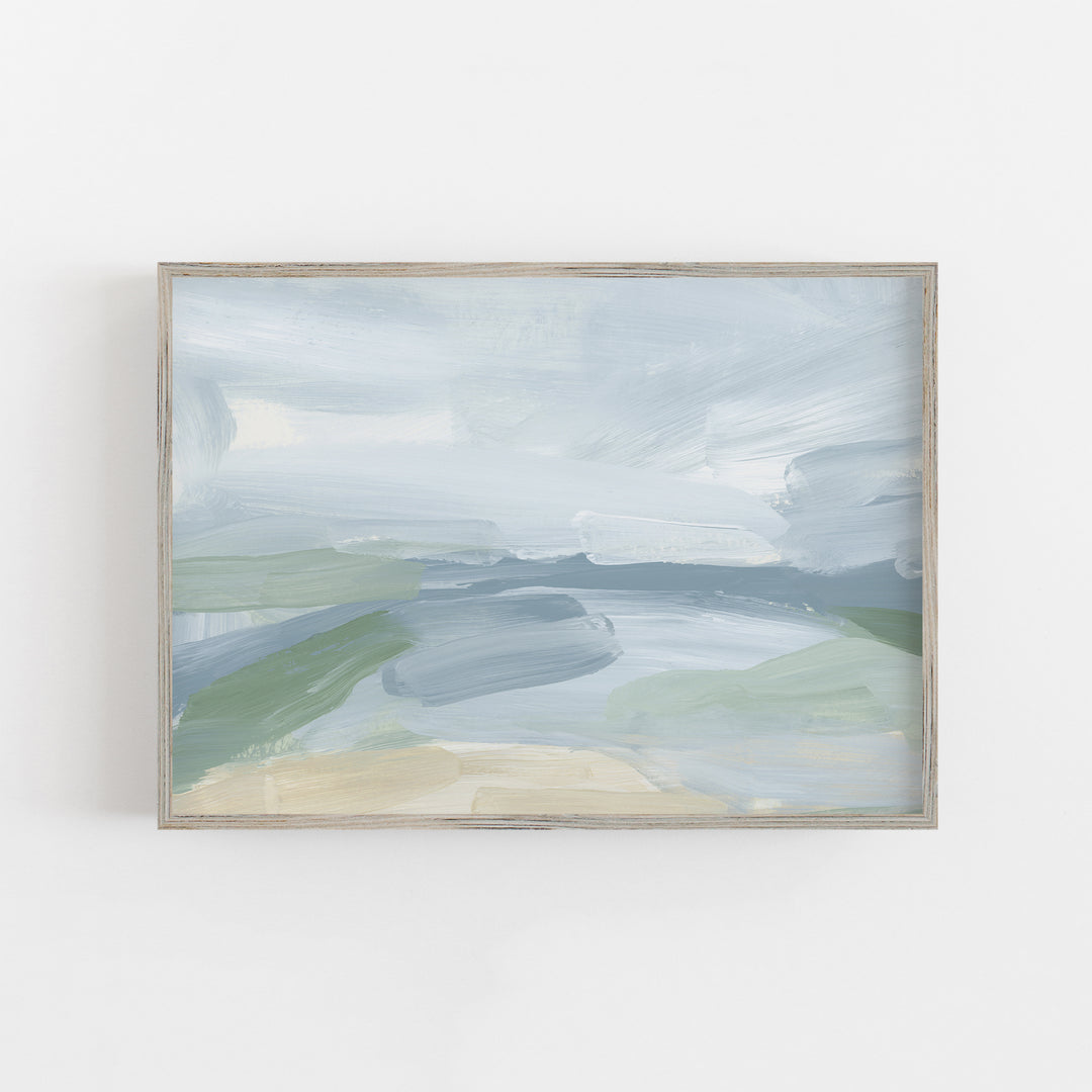 "Low Tide" Coastal Landscape Painting - Art Print or Canvas - Jetty Home