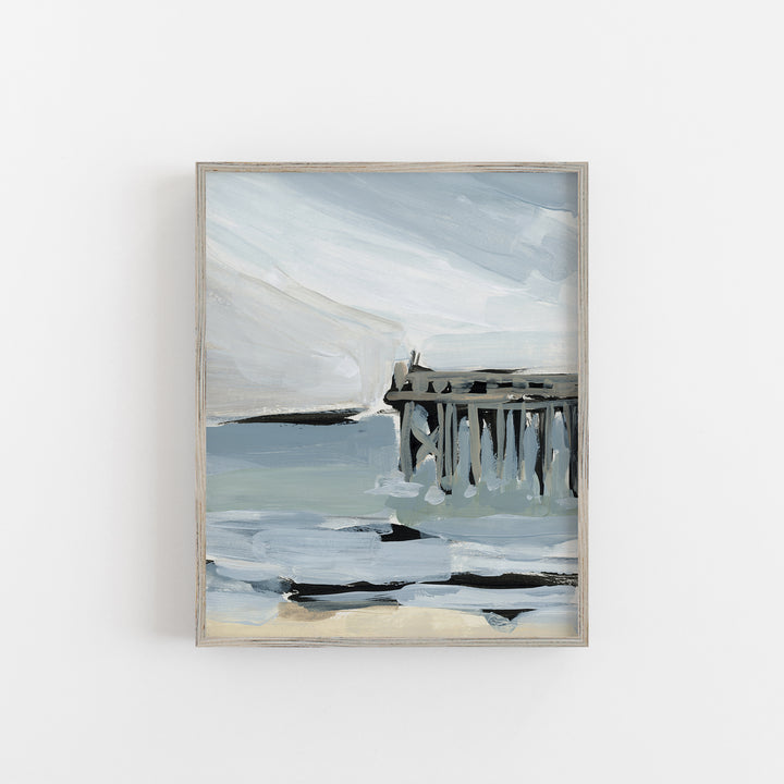 "Edge of the World" Beach Pier Painting - Art Print or Canvas - Jetty Home