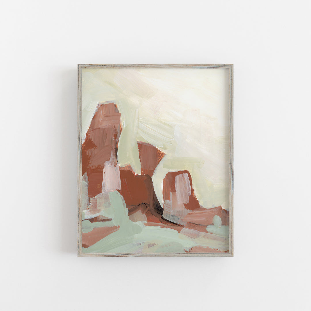 Modern Desert Sedona Landscape Painting Wall Art Print or Canvas - Jetty Home