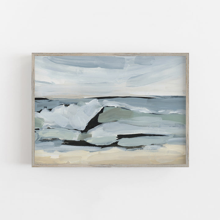 "Rolling In" Surf Ocean Painting - Art Print or Canvas - Jetty Home