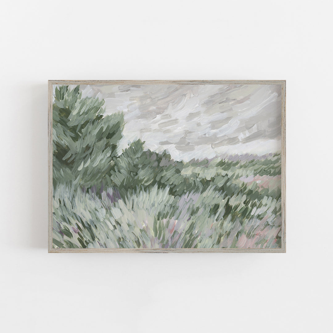 Wallowing Breeze - Landscape Painting Countryside Decor by Jetty Home - Framed View 3