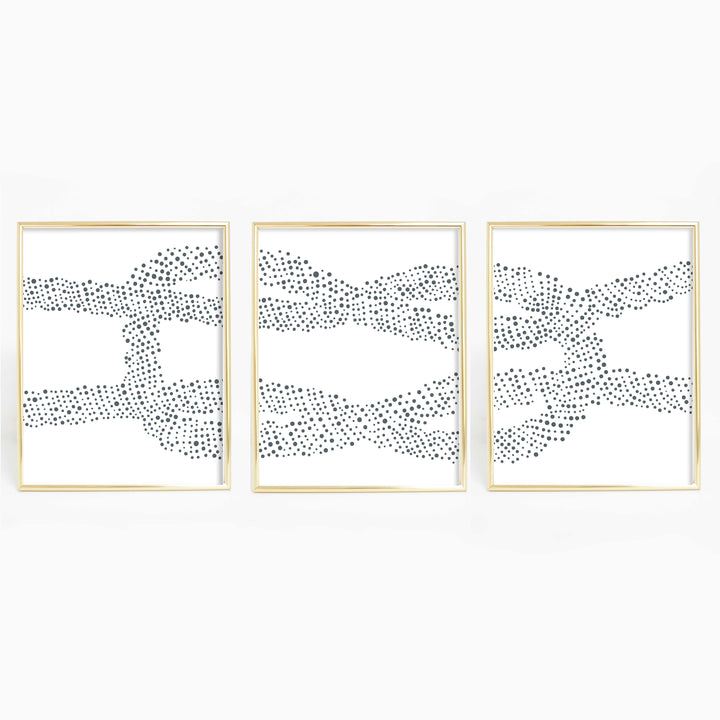 Square Knot Nautical Triptych Set of Three Wall Art Prints or Canvas - Jetty Home