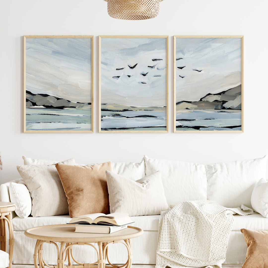 Over Water - Set of 3  - Art Prints or Canvases - Jetty Home