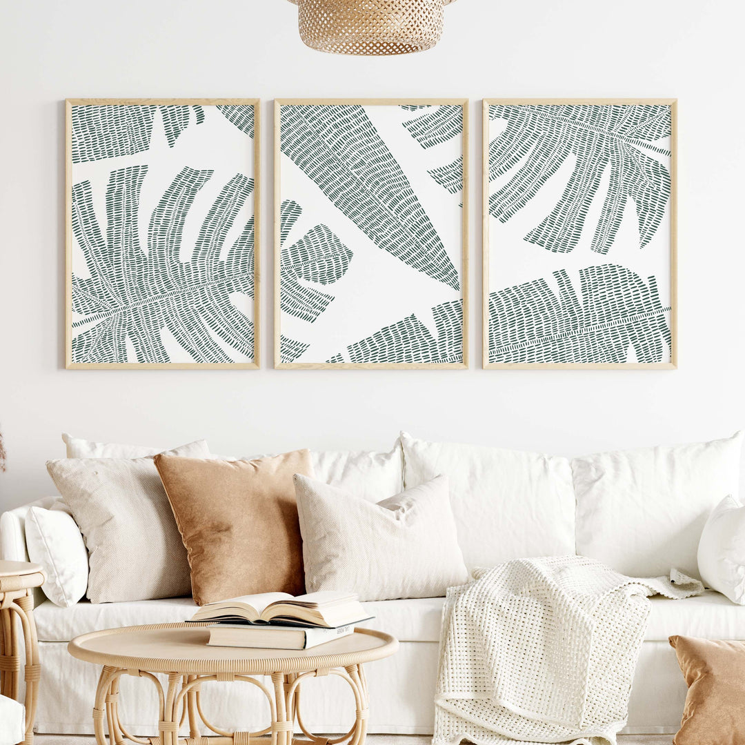 Tropical Botanicals - Set of 3  - Art Prints or Canvases - Jetty Home