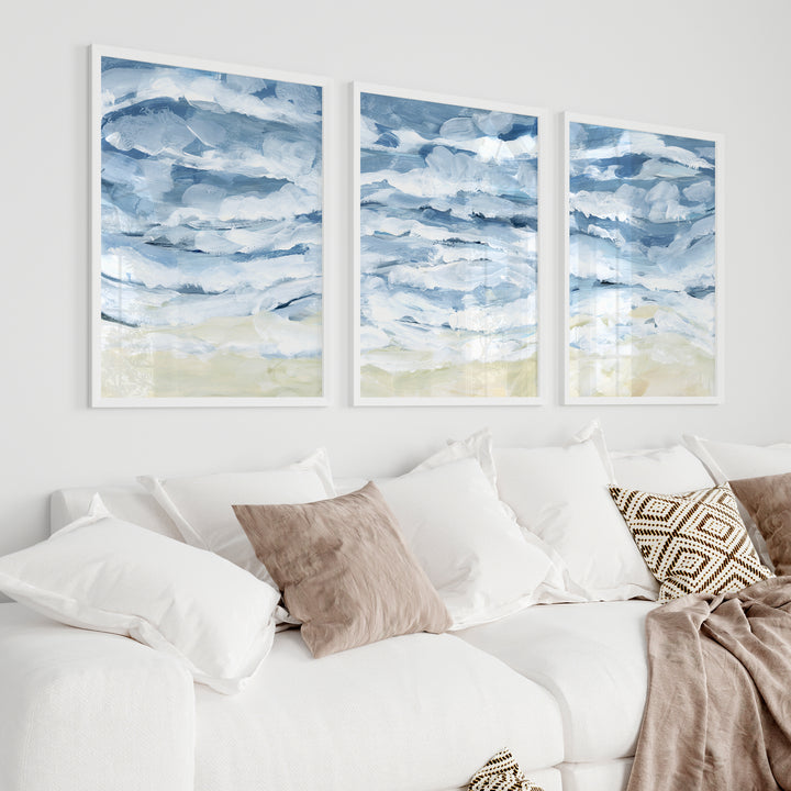 Crashing Waves - Set of 3  - Art Prints or Canvases - Jetty Home