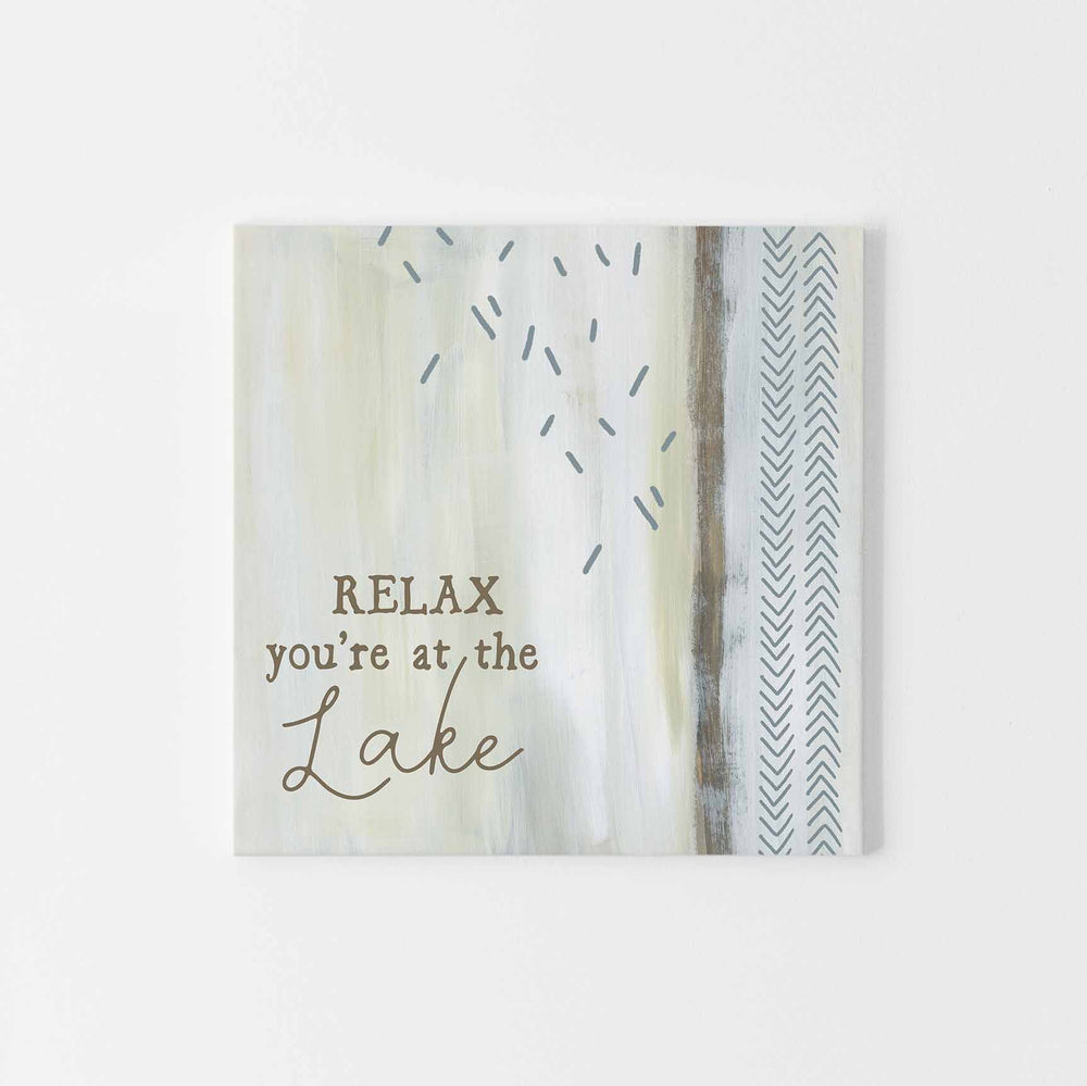 Relax You're At the Lake Modern Neutral Wall Art Print or Canvas - Jetty Home