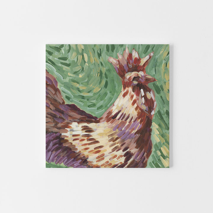 Rooster Bright Farmhouse Painting Wall Art Print or Canvas - Jetty Home