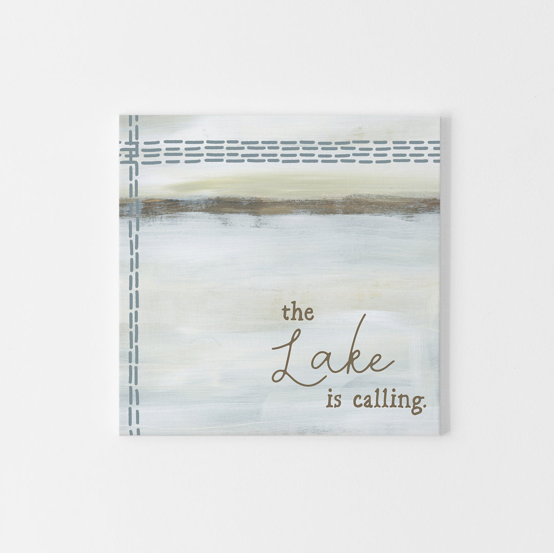 The Lake is Calling Quote Modern Neutral Wall Art Print or Canvas - Jetty Home