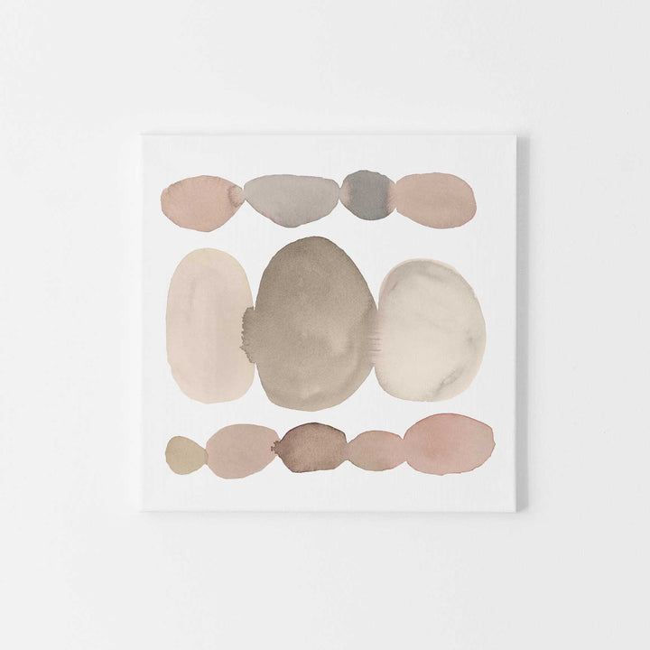 Minimalist Earth Tone Brown and Beige Watercolor Circle Wall Art Print or Canvas - Jetty Home