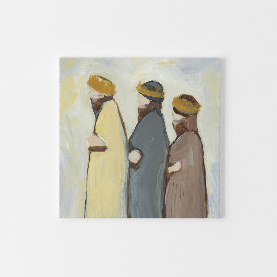 Three Wise Men Modern Christmas Painting Wall Art Print or Canvas - Jetty Home
