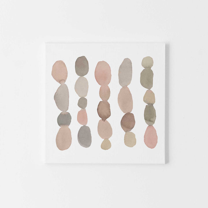 Simple Earth Tones Watercolor Circles Wall Art Print or Canvas - Jetty Home
