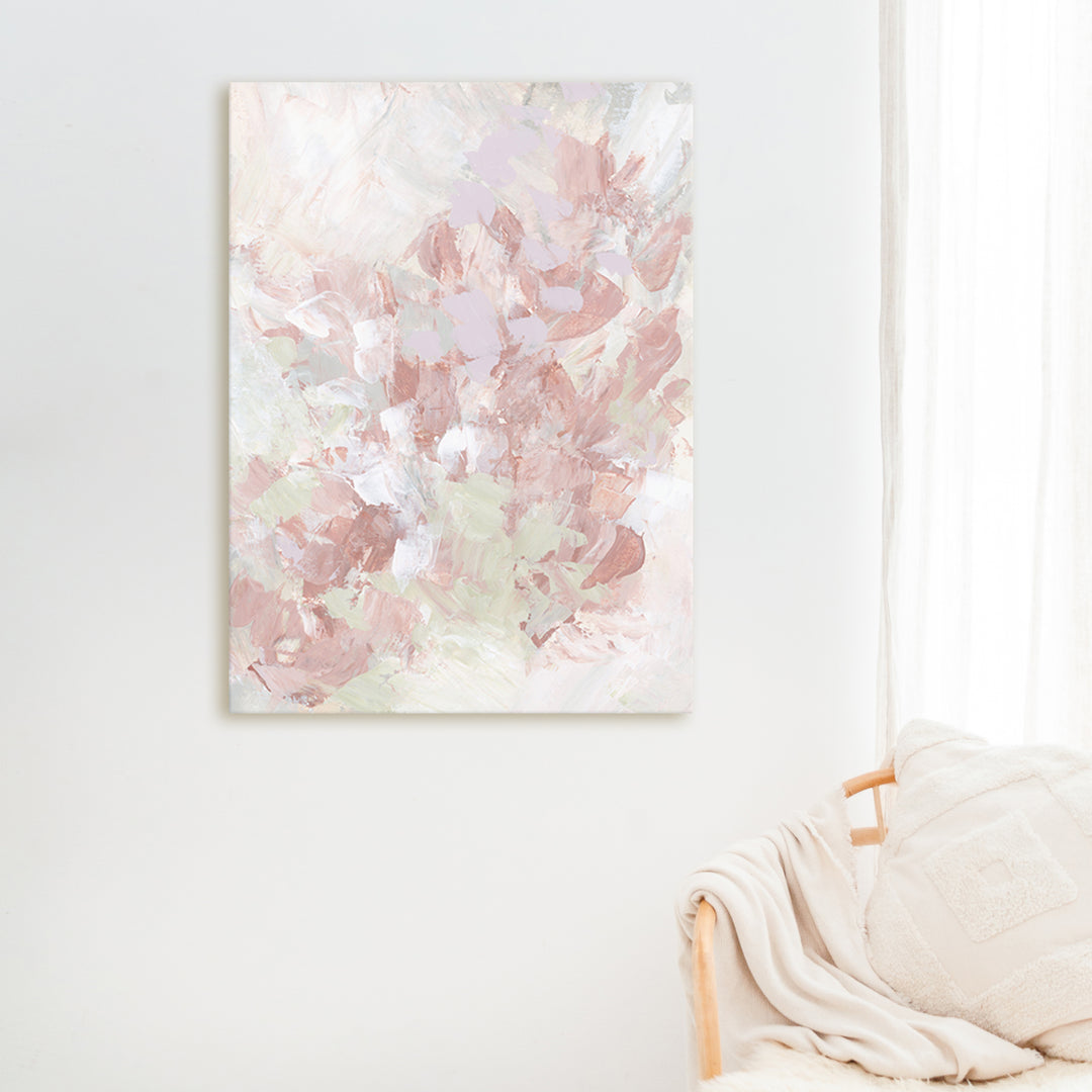 Abstract Pink and White Artwork Contemporary Painting for Her Girls Nursery Wall Art Print or Canvas - Jetty Home