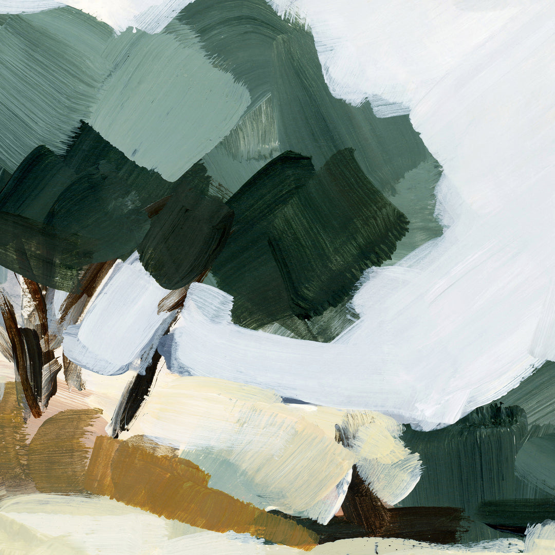 Hillside Landscape Oak Tree Golden Triptych Set of Three Wall Art Prints or Canvas - Jetty Home