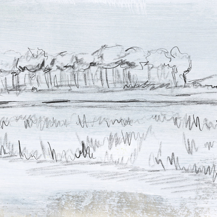 Lowcountry Salt Marsh Illustration Coastal Wall Art Print or Canvas - Jetty Home