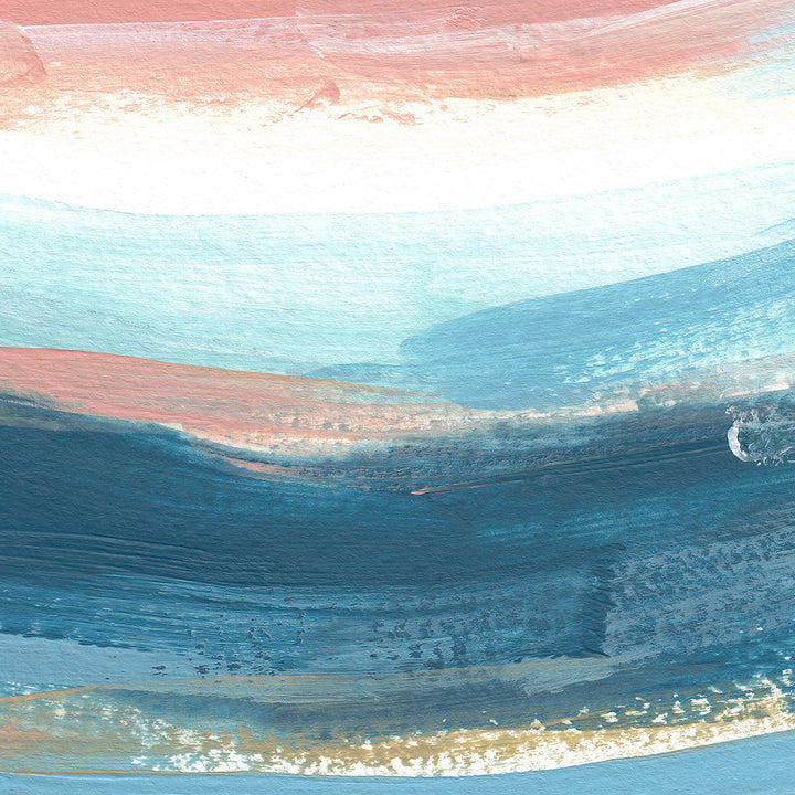 Modern Abstract Beach Ocean Waves Swell Painting Wall Art Print or Canvas - Jetty Home