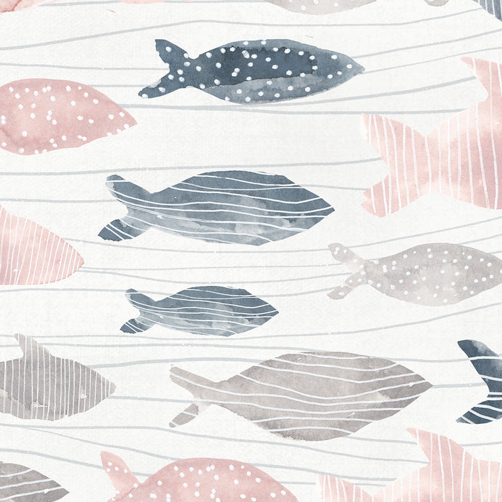 Modern Nursery Beach Fish Abstract Wall Art Print or Canvas - Jetty Home