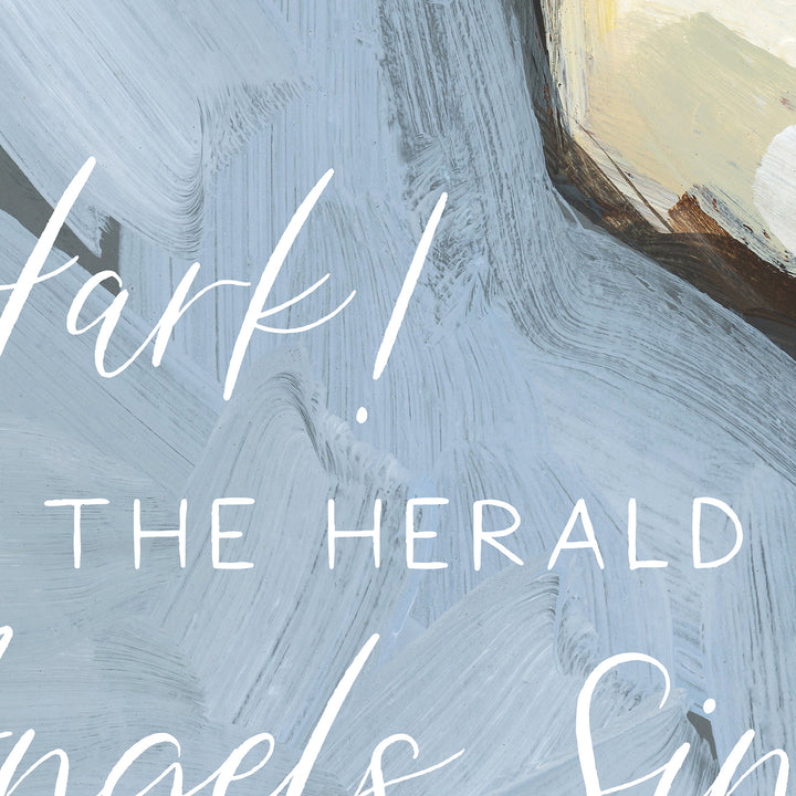 Hark the Herald Angels Sing Modern Christmas Painting Wall Art Print or Canvas - Jetty Home